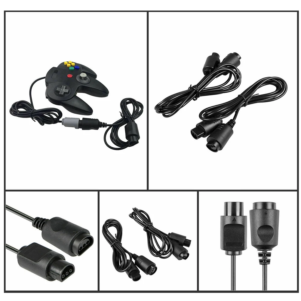 2pcs Game Console Data Controller Joystick Portable Adapter Lengthened Charging Plug And Play Line Extension Cable For N64 | Электроника