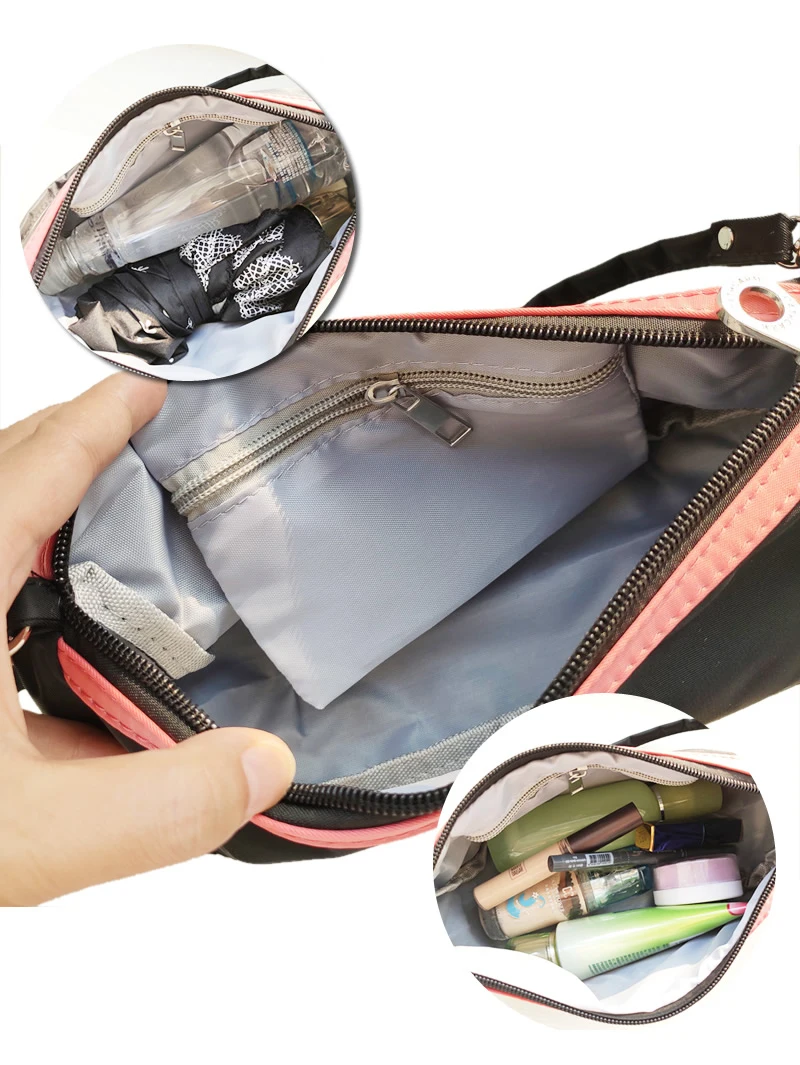 

Women's Top handle Bag Splashproof Nylon handbags Ladies Shoulder bags with Zipper Closure Small Underarm Bags for Women Orange