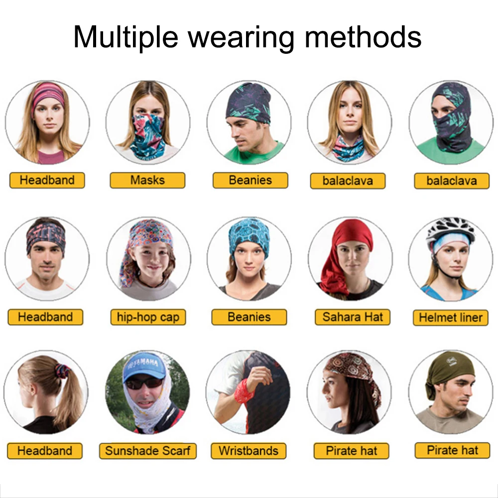 

WOSAWE Hiking Cycling Face Mask UV Protection Dust-proof Bandana Scarf Face Cover Neck Gaiter Magic Scarf Neck Warmer Tube