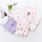 Детская бесшовная кофта, милый однотонный жилет из мягкого чистого хлопка с мультяшным принтом фруктов, животных, разные варианты