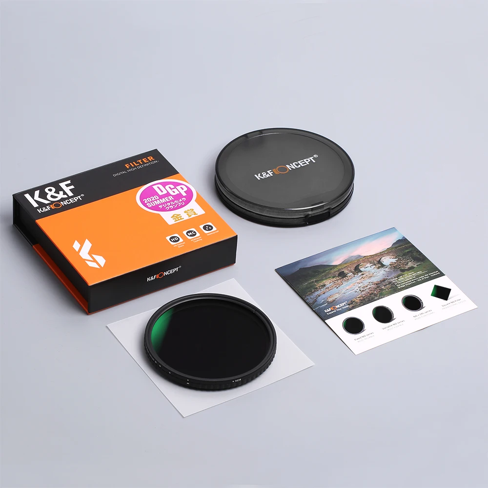 Фейдер K &amp F Concept 55 мм 58 62 67 77 нейтральный фильтр переменной плотности ND2 до ND32 для
