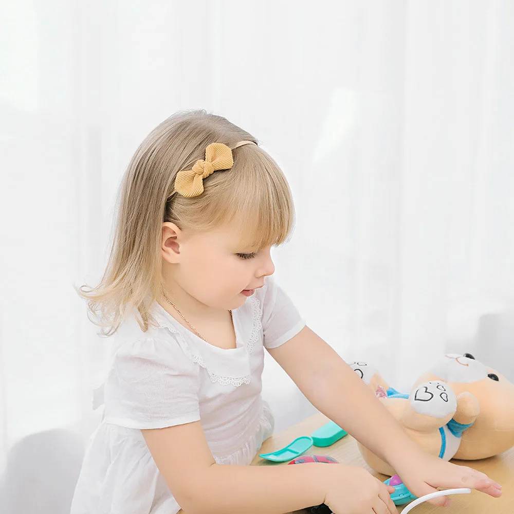 Милые вельветовые банты для волос девочек аксессуары повязки на голову