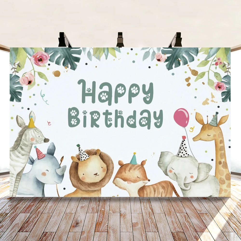 Yeele детский день рождения дикие животные джунгли фотосессия Детская фотография