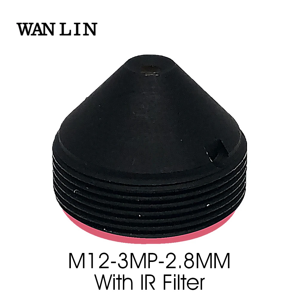 

HD 3.0Megapixel 3MP 2.8mm Pinhole Lens with IR Fliter for CCTV Camera Mount 12*0.5 Iris F2.0 1/2.7" Image Format