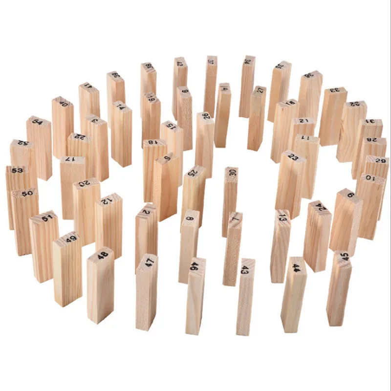 

54Pcs Building Blocks Toy Funny Mini Wooden Tower Hardwood Stacker Extract Montessori Educational Game for Children Gifts