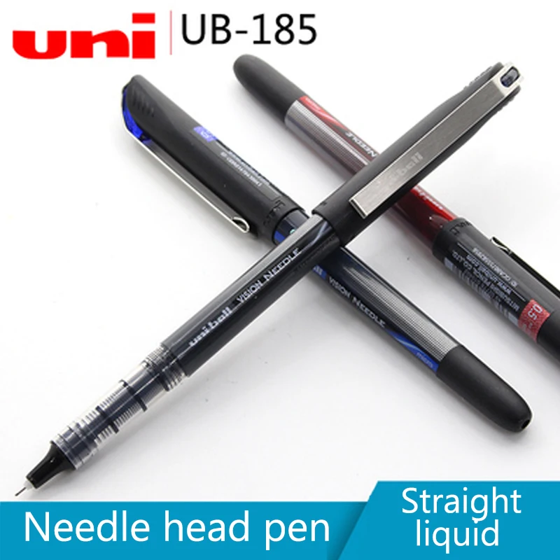 

2pcs Japan UNI UB-185/185S gel pen Business VISION Needle Head Uni-ball Straight Liquid Water Bottle 0.5mm