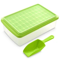 ice square tray with lid and bin 55 mini nuggets ice tray for freezer comes with ice container scoop and cover