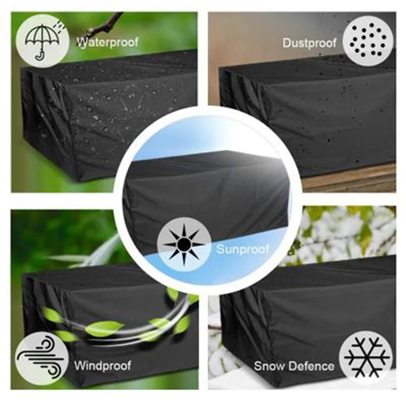 

Newly Patio Furniture Cover Outdoor Table and Chair Cover Heavy Duty Oxford Fabric Garden Furniture Covers