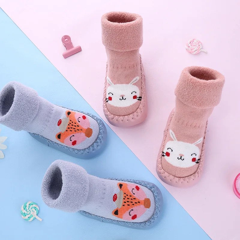 baby sock shoes with rubber soles baby socks anti slip slipper for baby girl toddlers boy socks terry warm floor socks winter