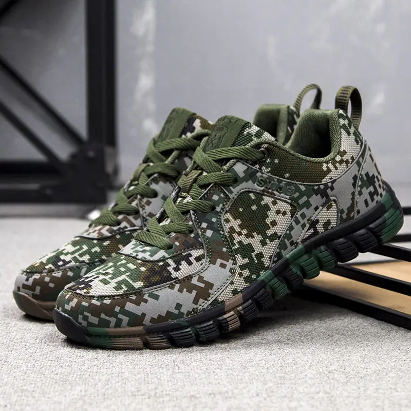 Desert Jungle Digital Camouflage Shoes Men Military Shoes Non-Slip Sports Wear-Resistant Breathable Training Shoes