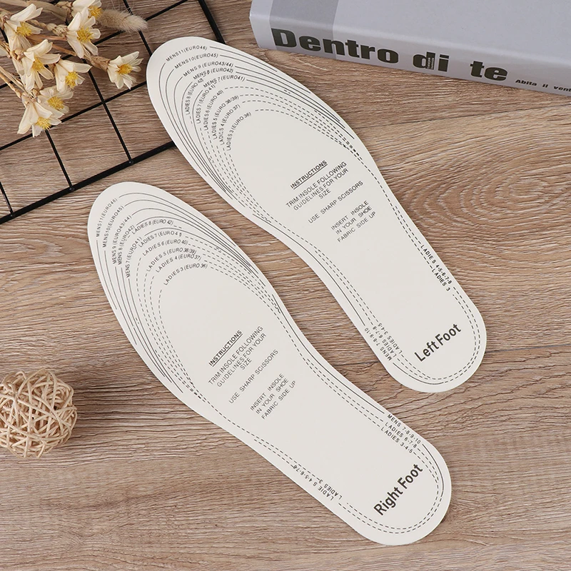 

1Pair Latex Insoles Sweat-absorbent Breathable Shock Absorption Deodorant Latex Non-woven Insole Shoe Pad For Men Women