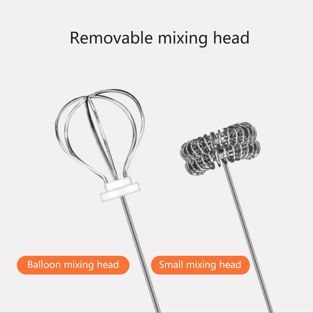 

Chargeable Milk Frother Handheld Electric Foam Maker with Stainless Steel Balloon Whisk for Coffee JS23