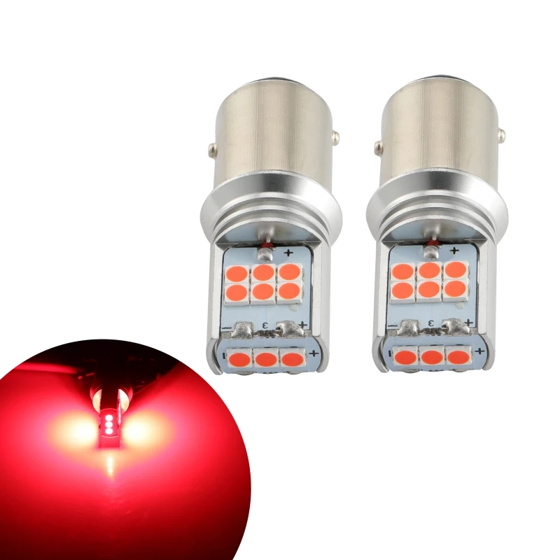 

2pcs 1157 P21 / 5W BAY15D Super Bright 1800Lm LED Car Rear Brake Turn Signal Light Car Daytime Running Light Rear Fog Light