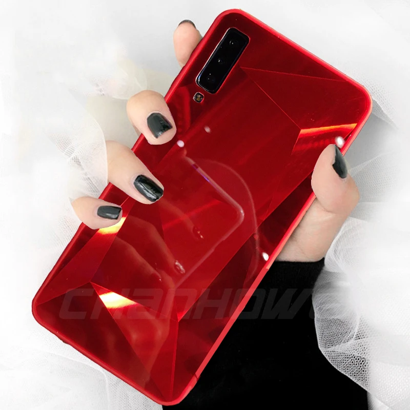 Роскошный зеркальный Алмазный чехол для Samsung Galaxy A70 A50 A30 A10 S8 S9 S10 J4 J6 J8 A7 A9 A6 A8 Plus 2018