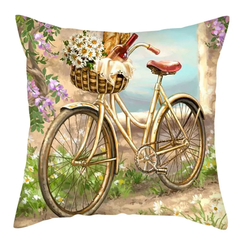 Чехлы на подушки для велосипеда Fuwatacchi красные желтые синие наволочки дома