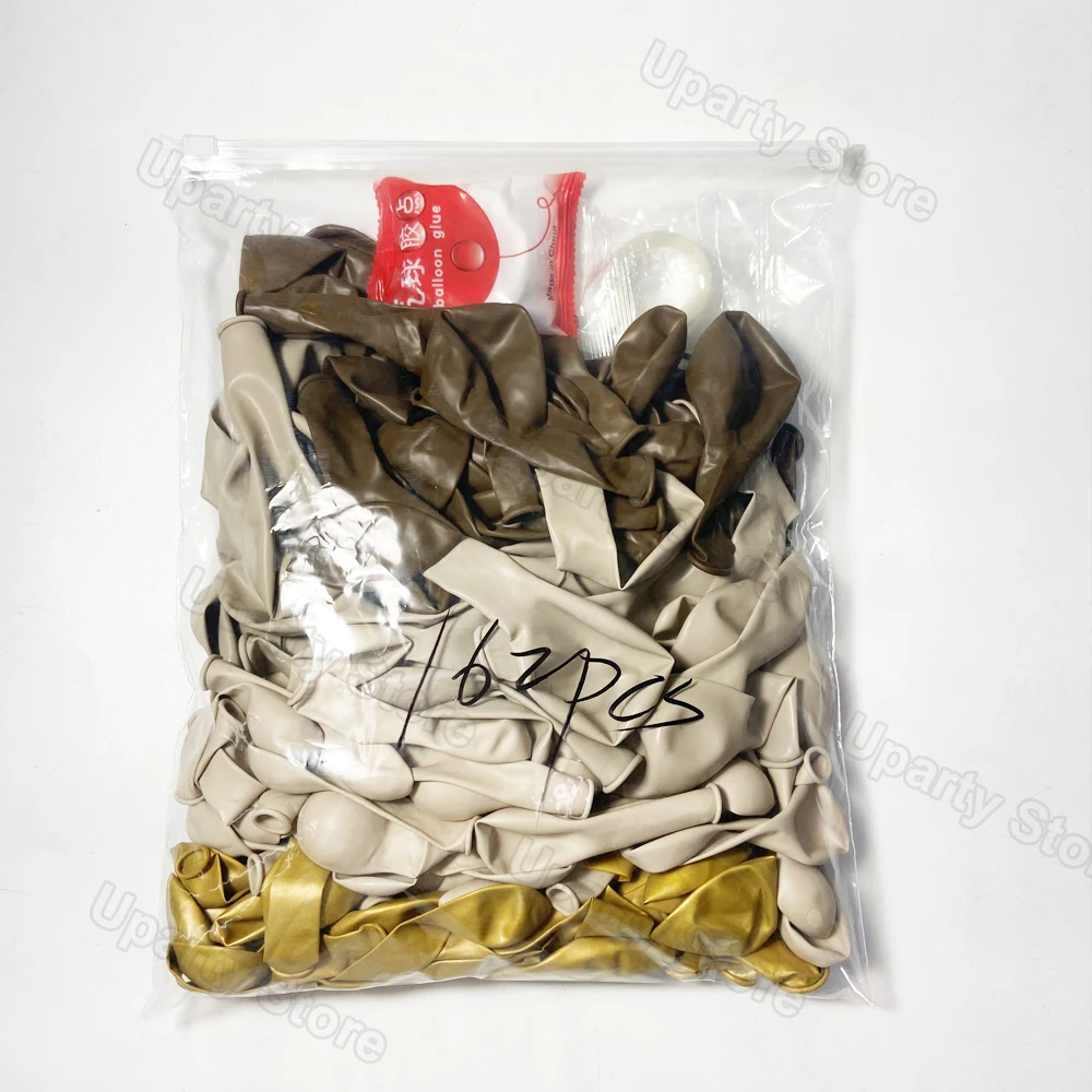 Kit de guirnalda para arco de Globos Retro, decoraci&oacute;n para fiesta de cumplea&ntilde;os, Baby Shower, boda, Globos para ni&ntilde;os, marr&oacute;n, blanco, arena y oro-4