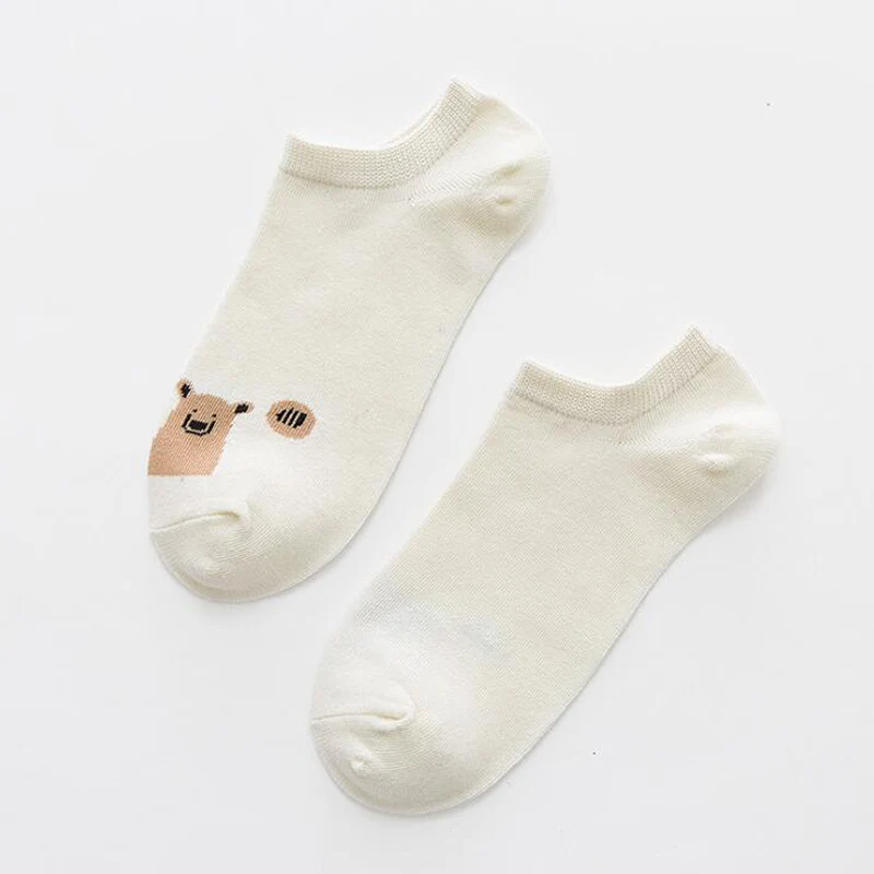 5 пар однотонных носков женские короткие носки невидимые хлопковые весенне