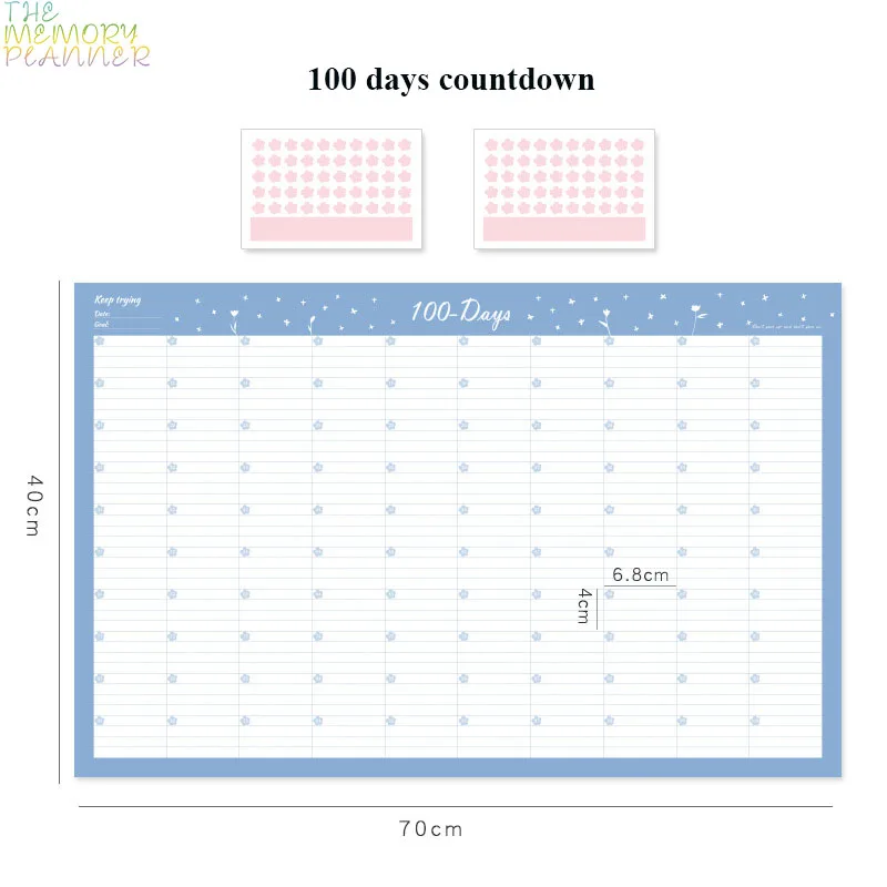 

The Memory & Planner2021 Schedule Wall Calendar 365 Days Pay Stickers Habit Develop Schedule Countdown Note Calendar