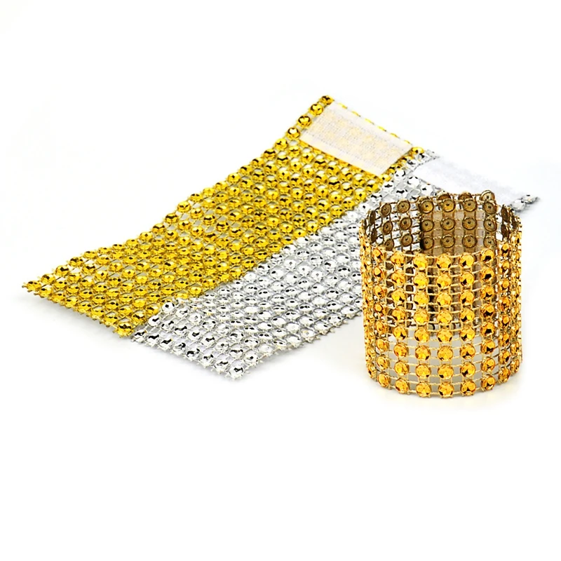 Кольца для салфеток розовое золото банты со стразами пробы 10 шт. | Дом и сад