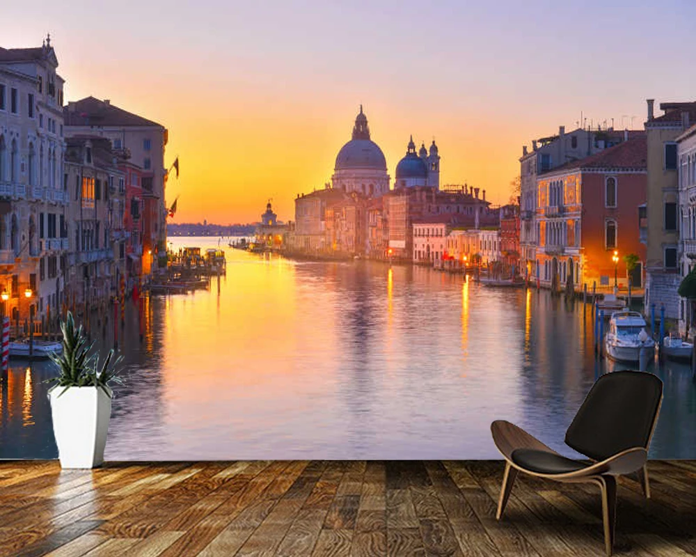 

Papel de parede Golden Venice city buildings landscape 3d wallpaper,living room tv wall bedroom wall papers home decor mural