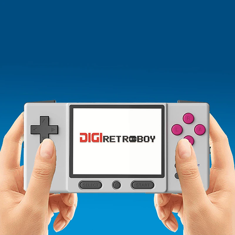 

RISE-DIGIRETRO Boy Handheld Game Console for Retro Game Compatible with Official GBA Game Cards Gray