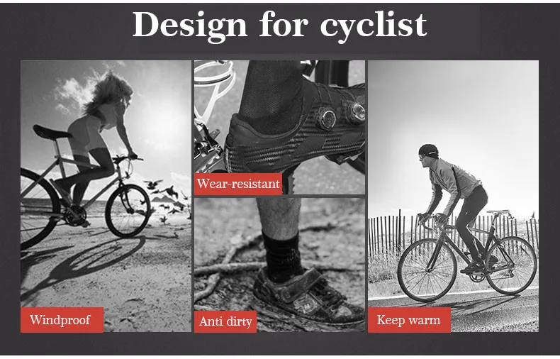 ROCKBROS Fahrradschuhüberzug für den Winter, winddicht, abriebfest, warm halten, halber Überschuhe, MTB, Rennrad, Überschuhe – Detail 6