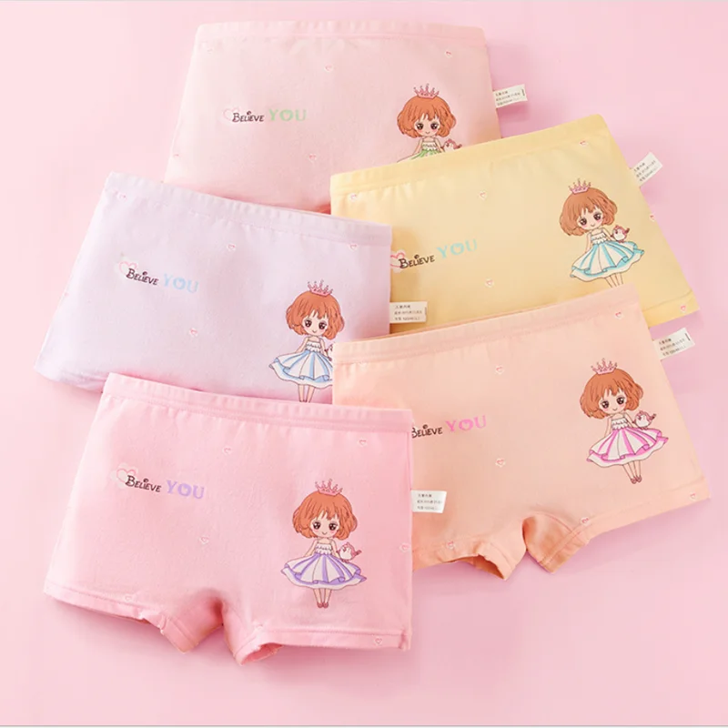 

Girls Panties Kids Cotton Underwear Children's Briefs Cartoon Short 5pcs/Lot
