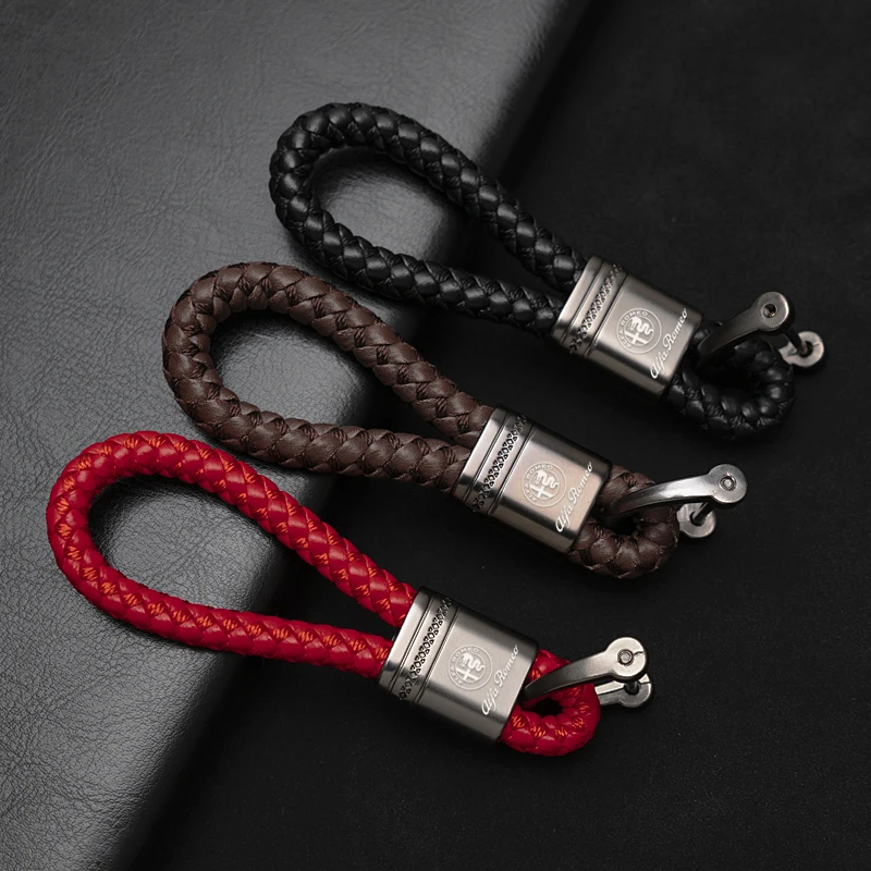 

For Alfa Romeo Giulia Giulietta 159 156 MITO Stelvio 147 Metal Car Emblem car Styling key chain Laser engraved key ring keychain