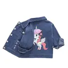 Детские джинсовые куртки для девочек, детские пальто с мультяшным принтом, Коллекция весна-осень 2022, модная детская верхняя одежда, рваные джинсы, куртки, джинсы