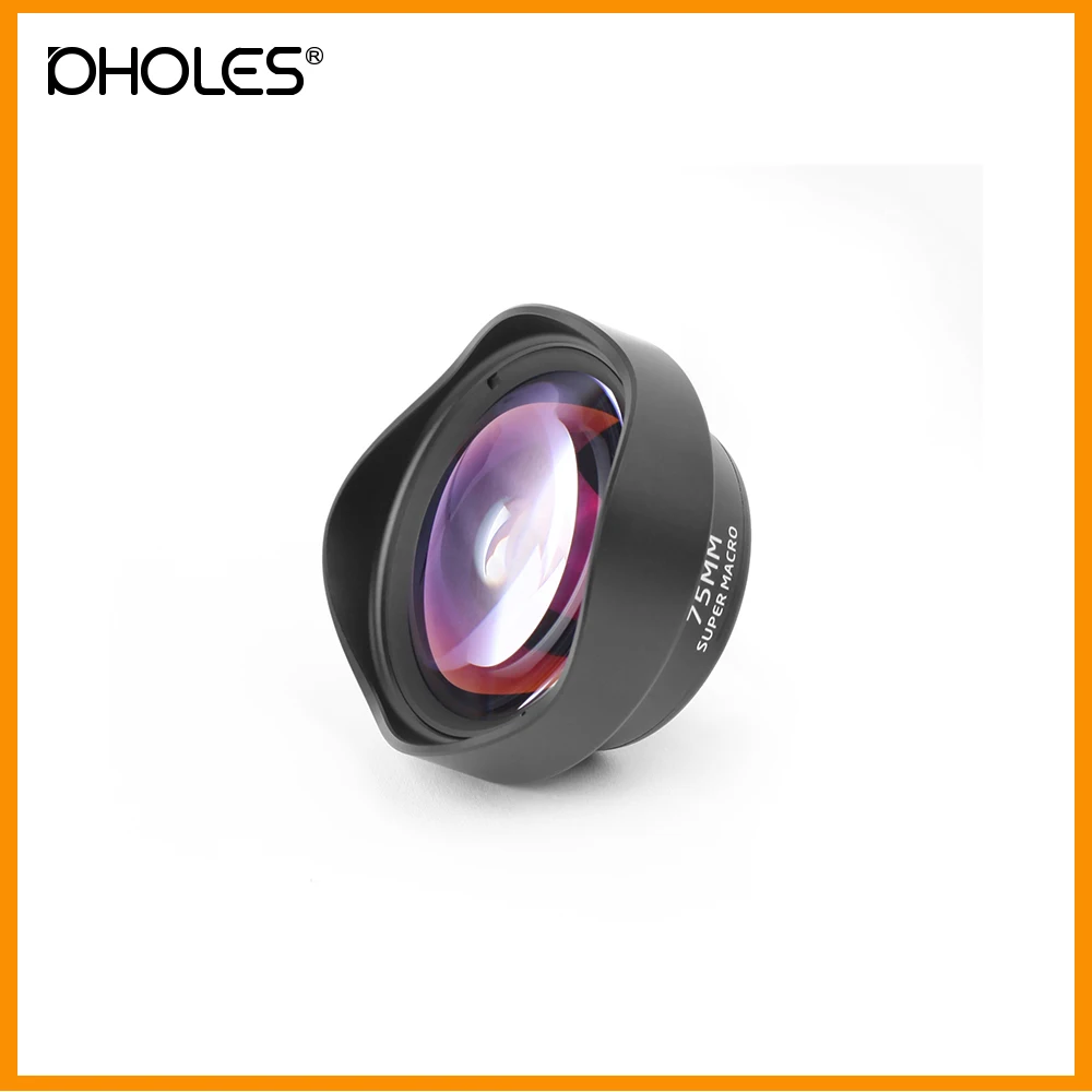 Pholes объектив 75 мм мобильный макро телефон камера макрообъектив для Iphone Xs Max Xr X 8 7 S9