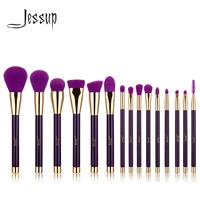 jessup brushes 15pcs purpledarkviolet makeup brushes set powder foundation eyeshadow eyeliner lip contour concealer smudge