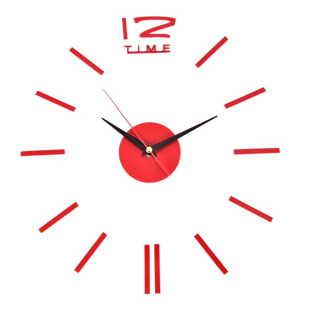 3D наклейки на большие настенные часы зеркальные Стикеры сделай сам декор для