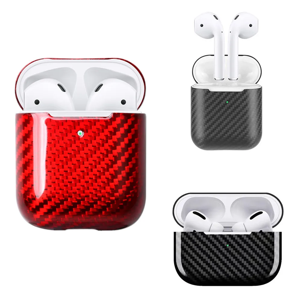 Чехол из настоящего углеродного волокна для AirPods 2 Pro беспроводной зарядки