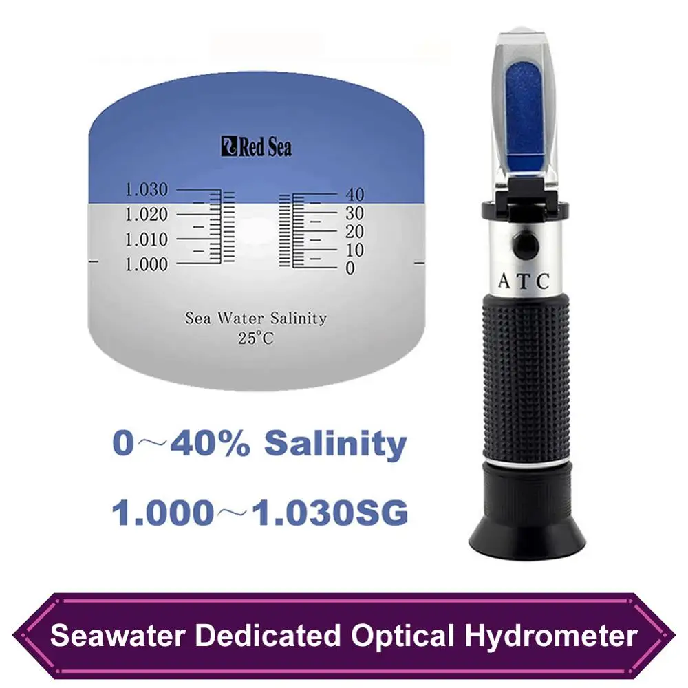 Ручной оптический рефрактометр для морской системы 0 40% солености морского