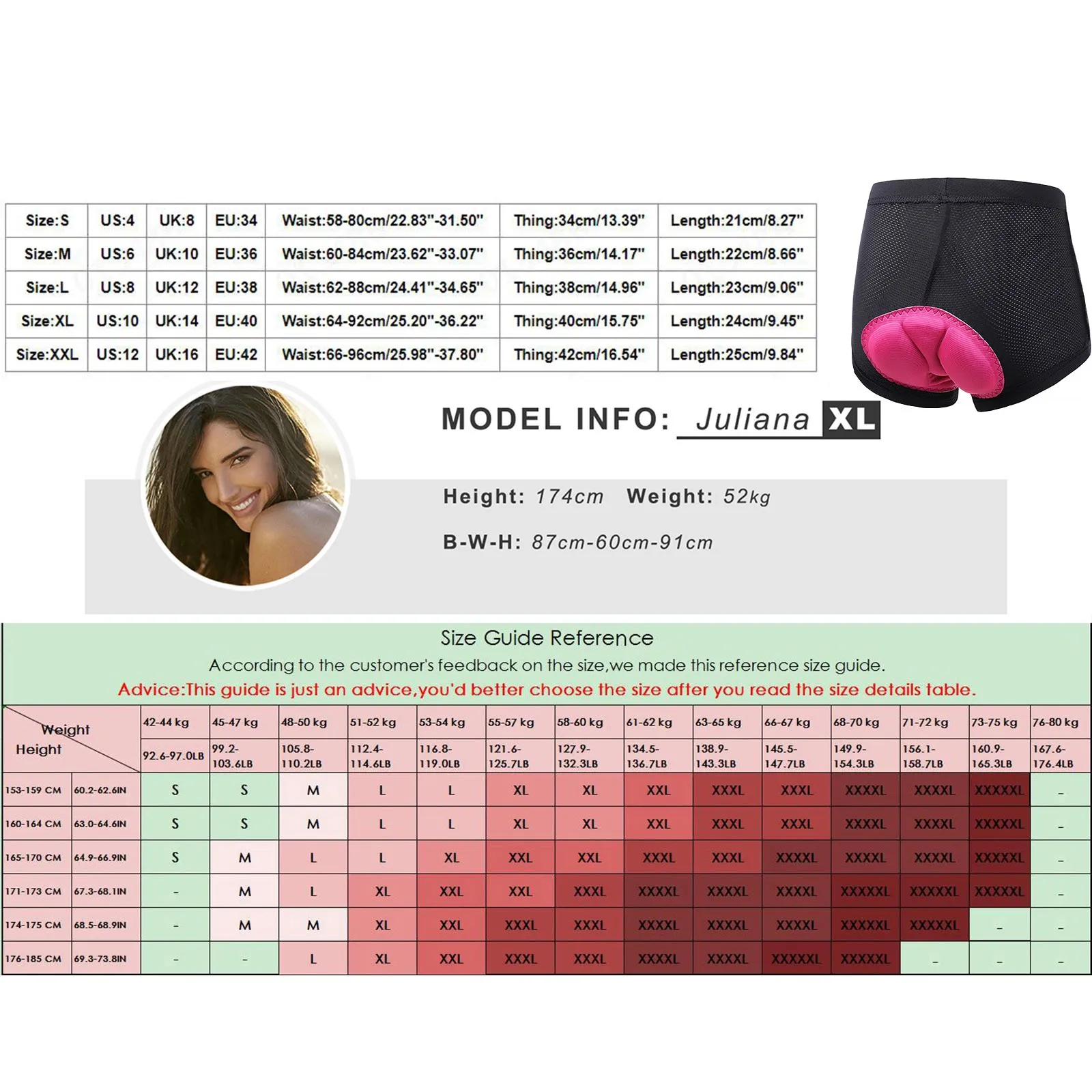

Unisex Cycling Shorts Plus Size Short Pants Black Comfortable Underwear Sponge Silica Gel 3d Padded Bike Short High Quality