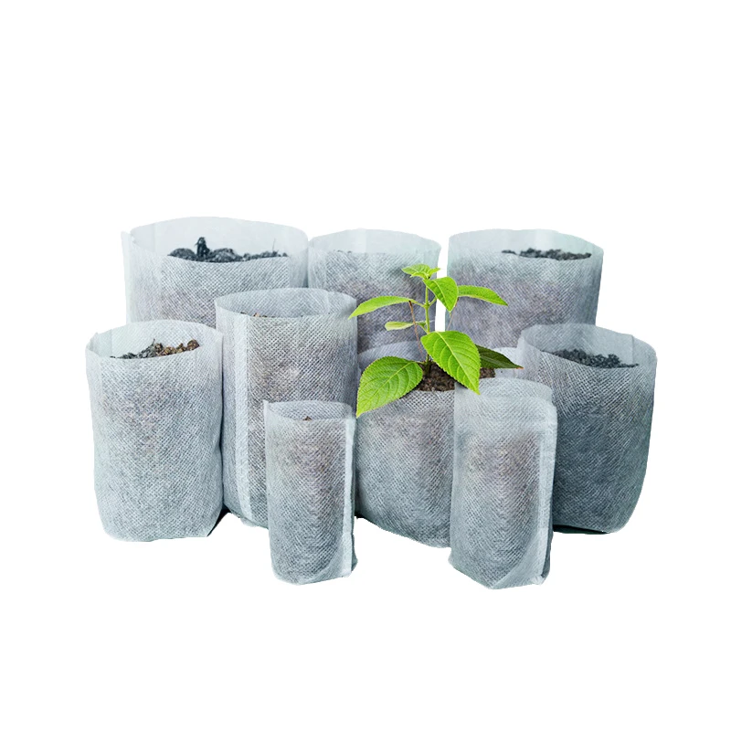 

100 Pcs/set Nursery Pots Plant Non-Woven Fabric Garden Seed Seedling Raising Bags Different Sizes Planting Bags