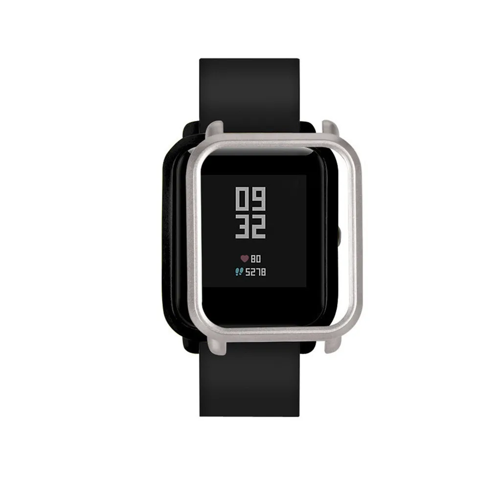 Тонкий цветной чехол из поликарбоната с защитной рамкой для часов Huami Amazfit Bip Younth с защитой экрана