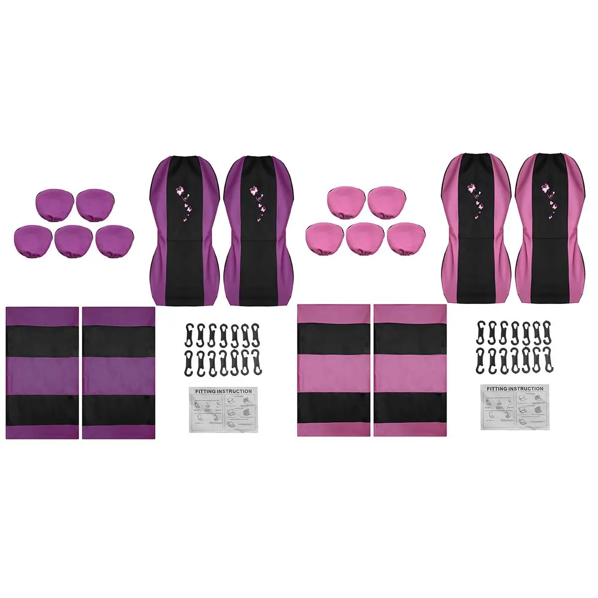 9 шт. полный автомобиль сиденья набор универсальный бабочка модные стайлинга