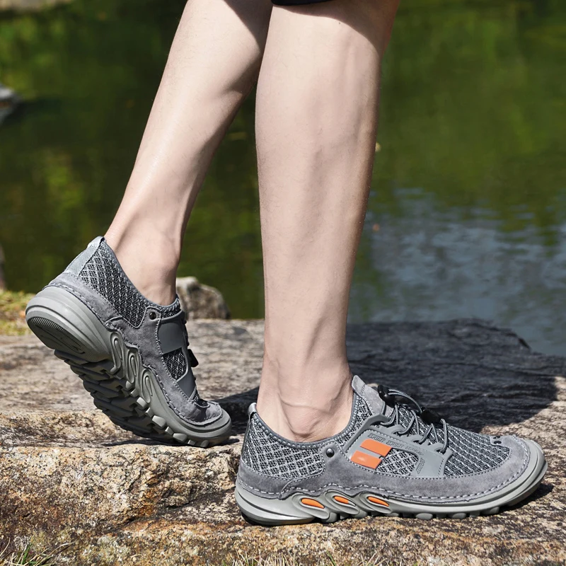 

Suede Leather Men Sneakers Shoes Outdoor Walking Shoes Flats Breathable Wear Resistant Walking Shoes Men Zapatos Hombre