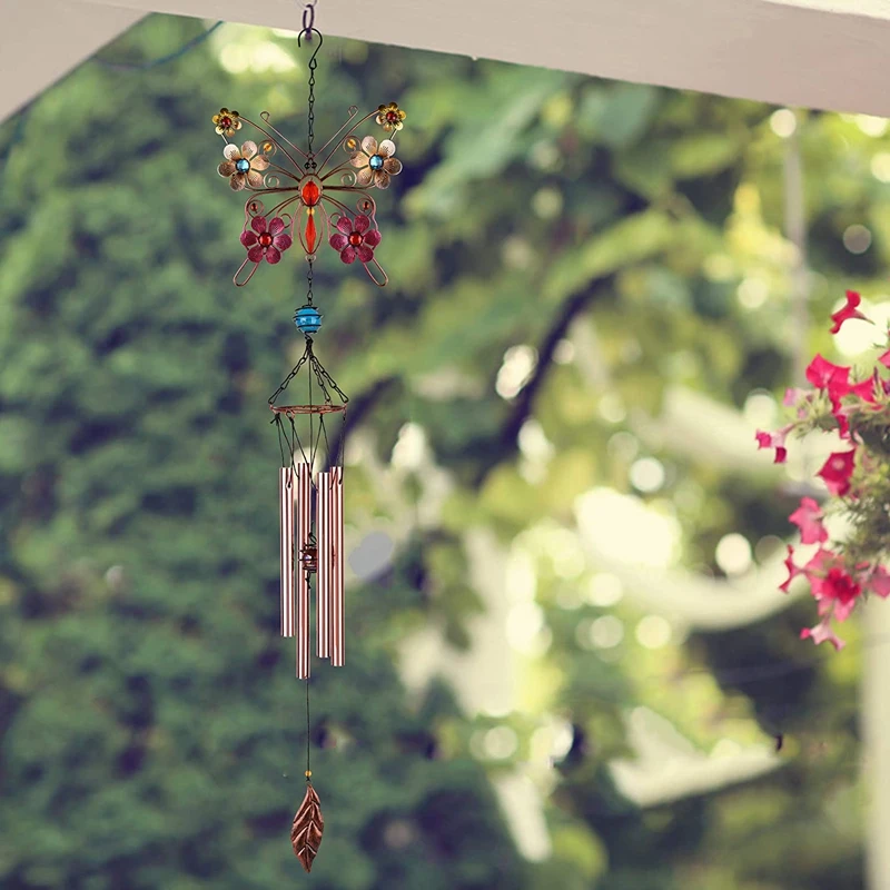 

Garden Wind Chimes Outdoor Indoor Home Decor Hanging Wind Chime Ornaments Patio Yard Backyard Metal Wind Chime Butterfly