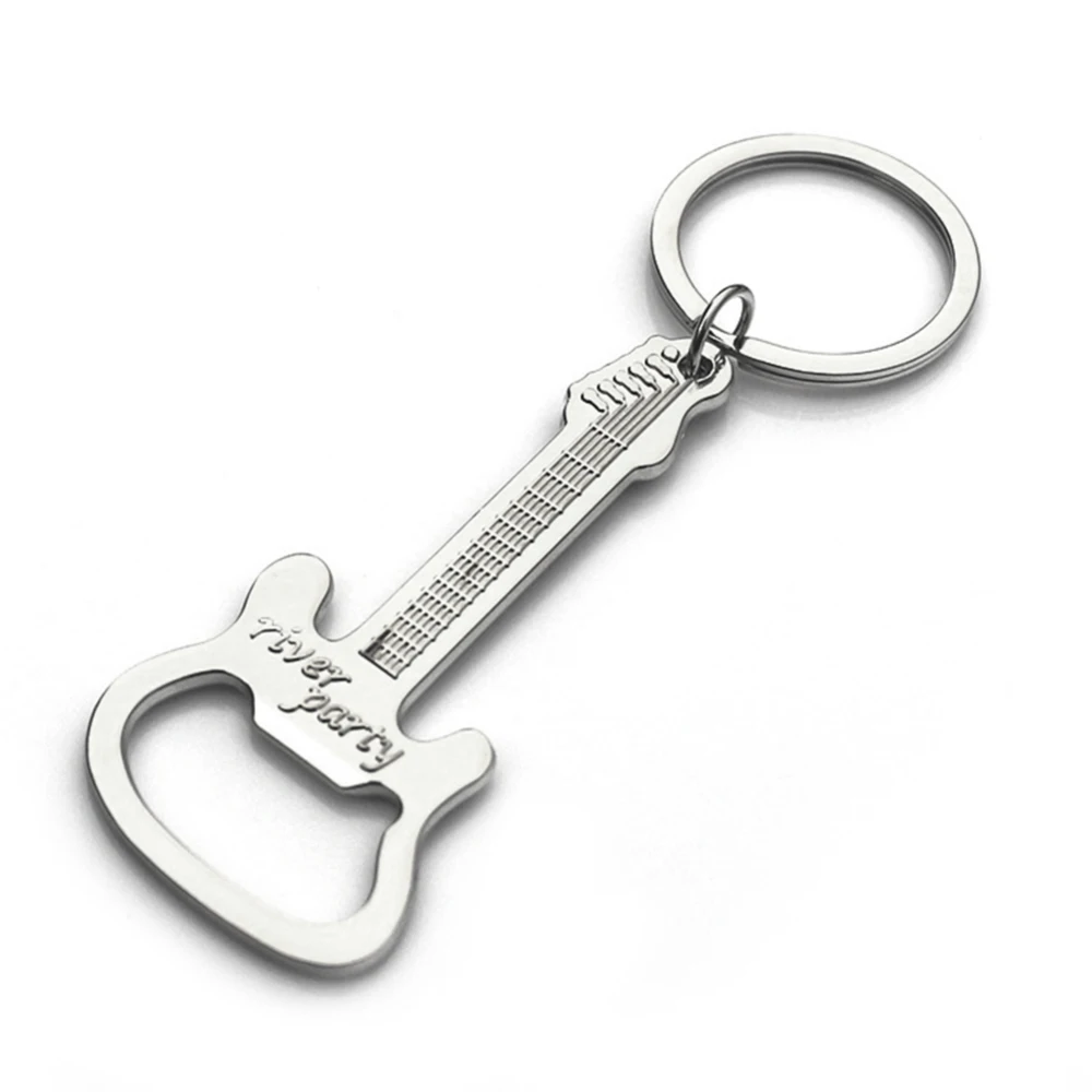 Keychain opener Горячая Подарочная гитара из цинкового сплава открывашка для пивных бутылок открывалка для бутылок брелок свадебные сувениры и подарки - Цвет: Keychain opener