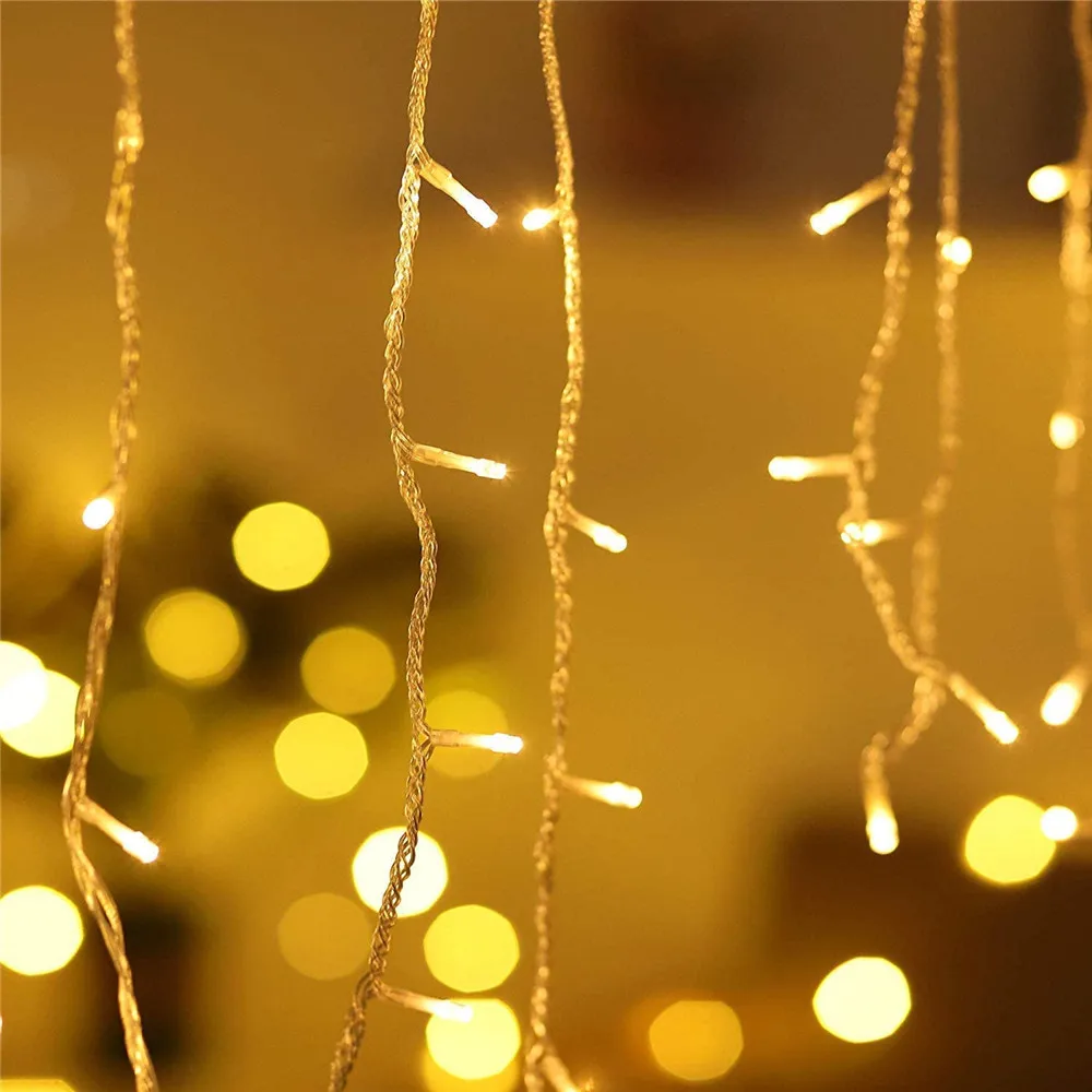 street garland on the house outdoor christmas decoration festoon led curtain icicle string lights droop 0 6 0 8m for xmas decor free global shipping