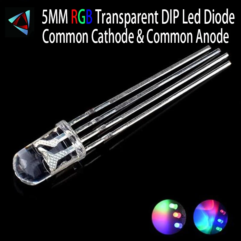 1000 шт. 5 мм полноцветсветодиодный светодиод RGB Красный Зеленый Синий общий