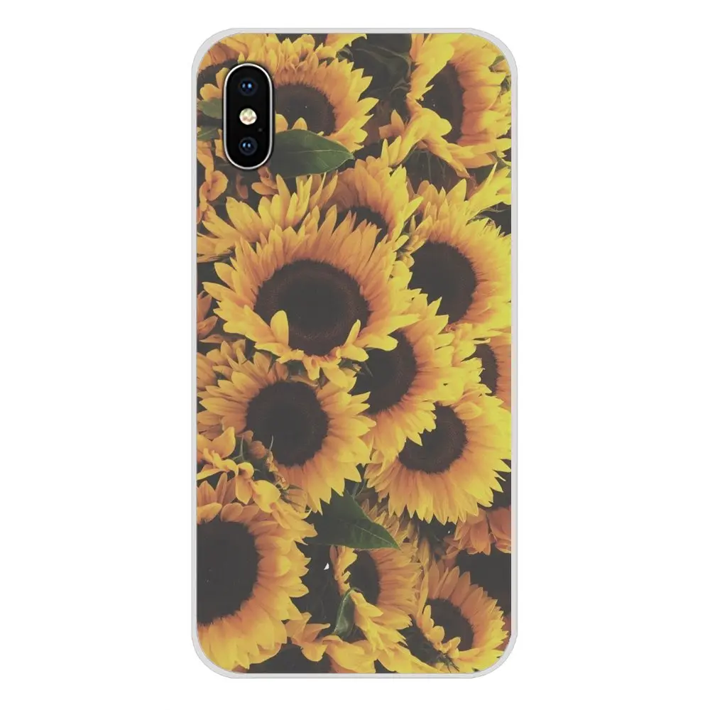 Transparent Soft Cases Covers Beautiful yellow flower sunflower For Motorola Moto X4 E4 E5 G5 G5S G6 Z Z2 Z3 G G2 G3 C Play Plus | Мобильные