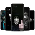 Чехол для телефона Xiaomi Redmi Note 10 Pro 5G 8 8T 9 9T 9S, мягкий чехол для Redmi 7 7A 8A 9A 9C 9T, чехол из ТПУ с Анонимной маской