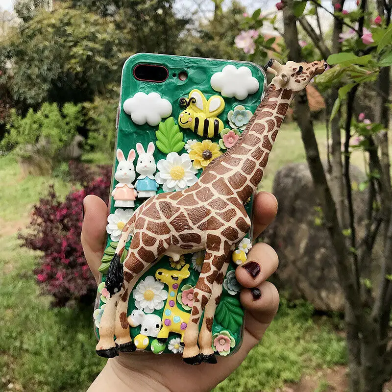 4 в 1 рождественские чехлы для телефонов ручной работы с изображением кремового