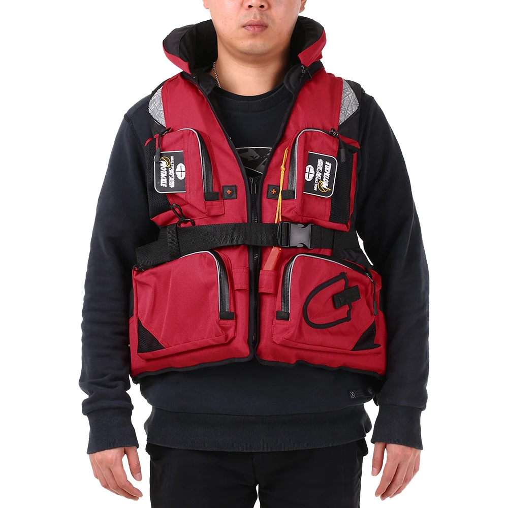 Новый спасательный жилет Профессиональный Взрослый рыбацкий со свистком для