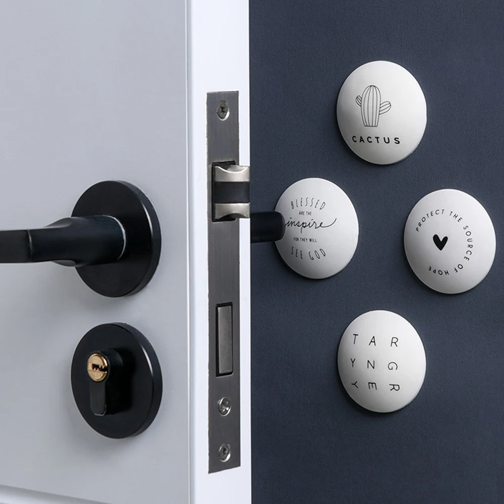 

4pcs /set Anti-Collision Stickers Door Stopper Stickers Bathroom Door Handle Crash Cushions Silence Pads Toilet Crash Stickers