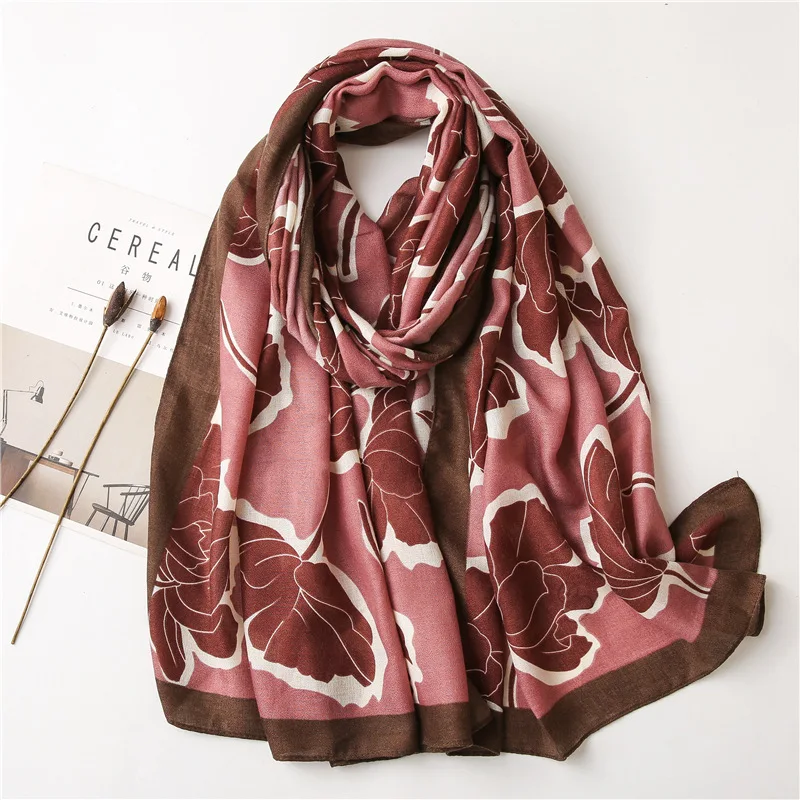

Fashion Women's Autumn Scarf Long Scarves Printed Shawls Wraps Designer Scarves Spring Outdoor Streetwear Hijab Echarpe femme