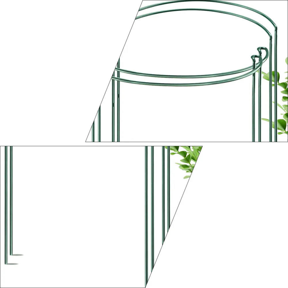 

4pcs Semicircular Plant Support Rack Potted Flower Support Frame (Green)
